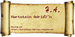 Hartstein Adrián névjegykártya